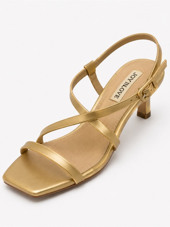 Joy In Love Shoes - Joynove Gold Strappy Mid-Heel Sandal (2 inch)